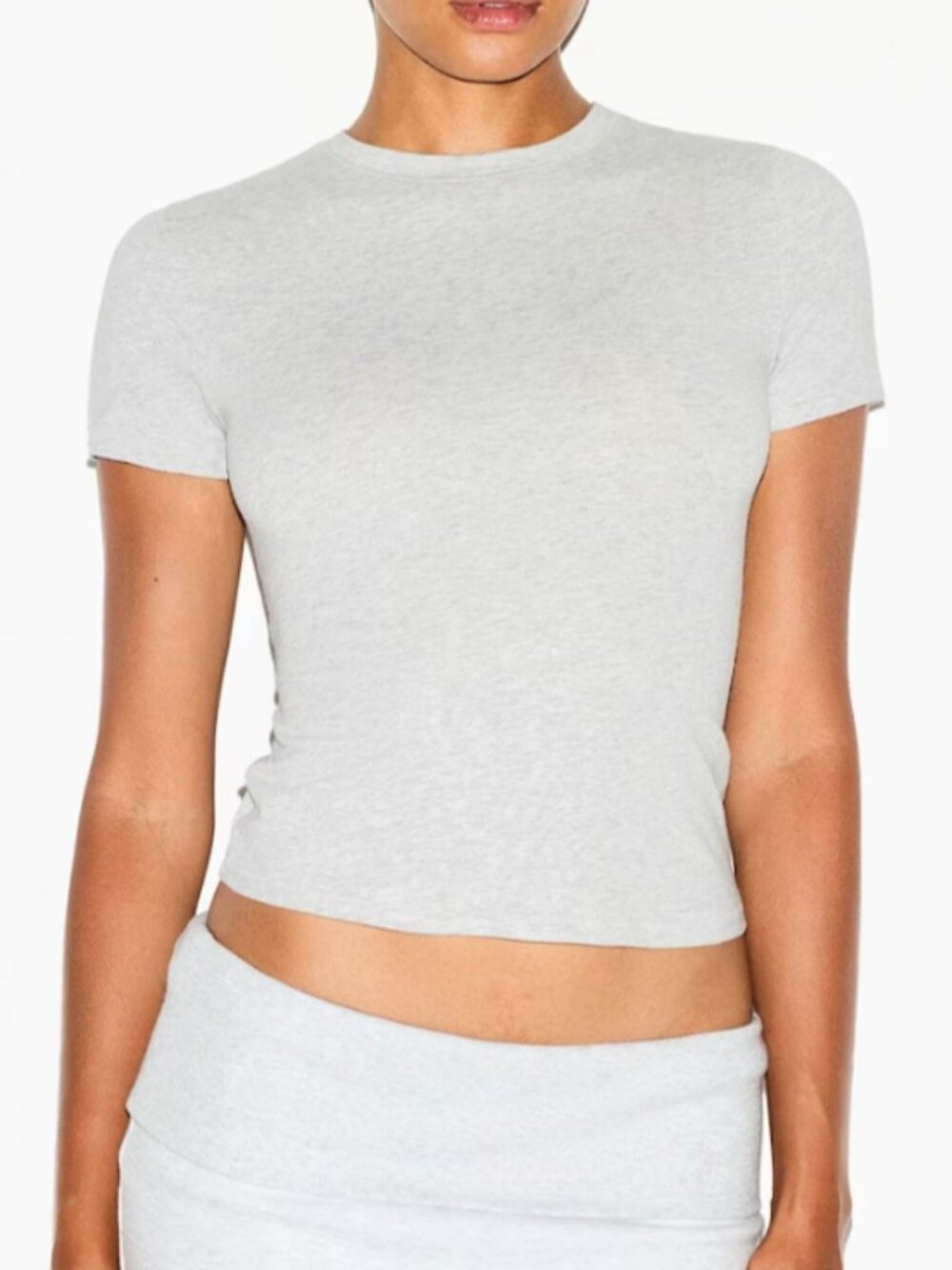 SKIMS Cotton Jersey T-Shirt (Light Heather Grey | S)